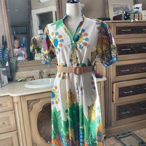 Women's Multicolor Midi Dress